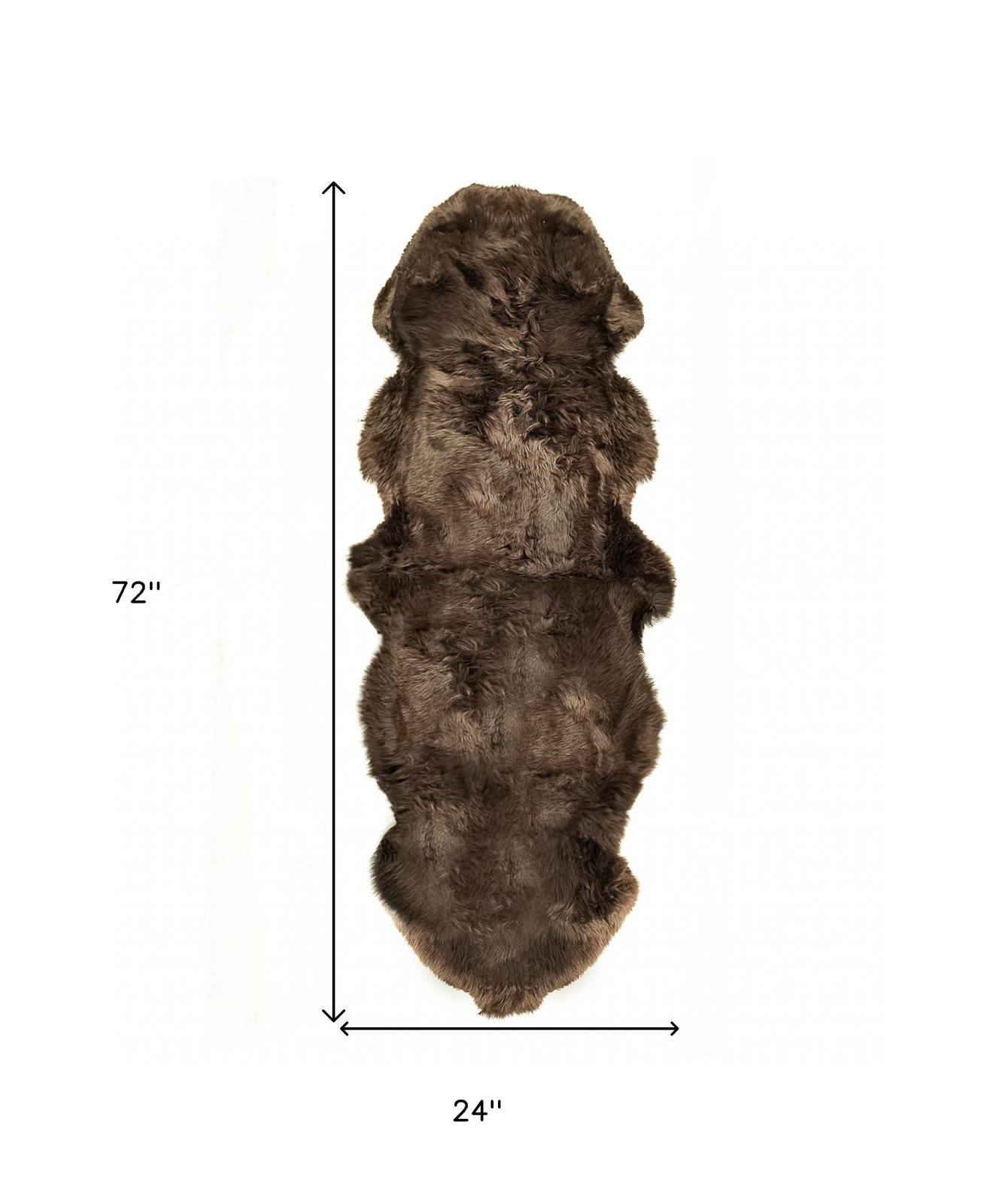6′ Chocolate Genuine Sheepskin Area Rug
