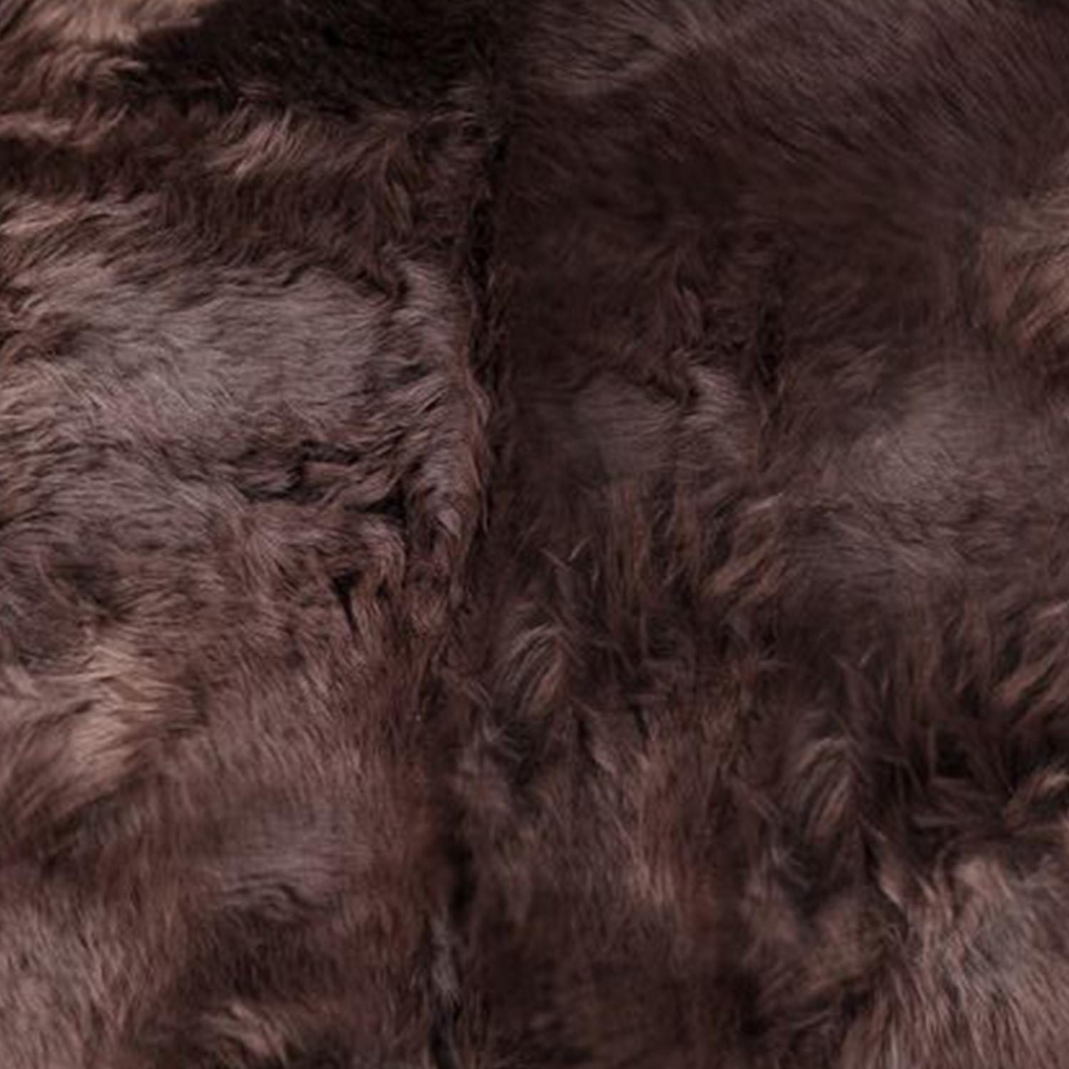 6′ Chocolate Genuine Sheepskin Area Rug