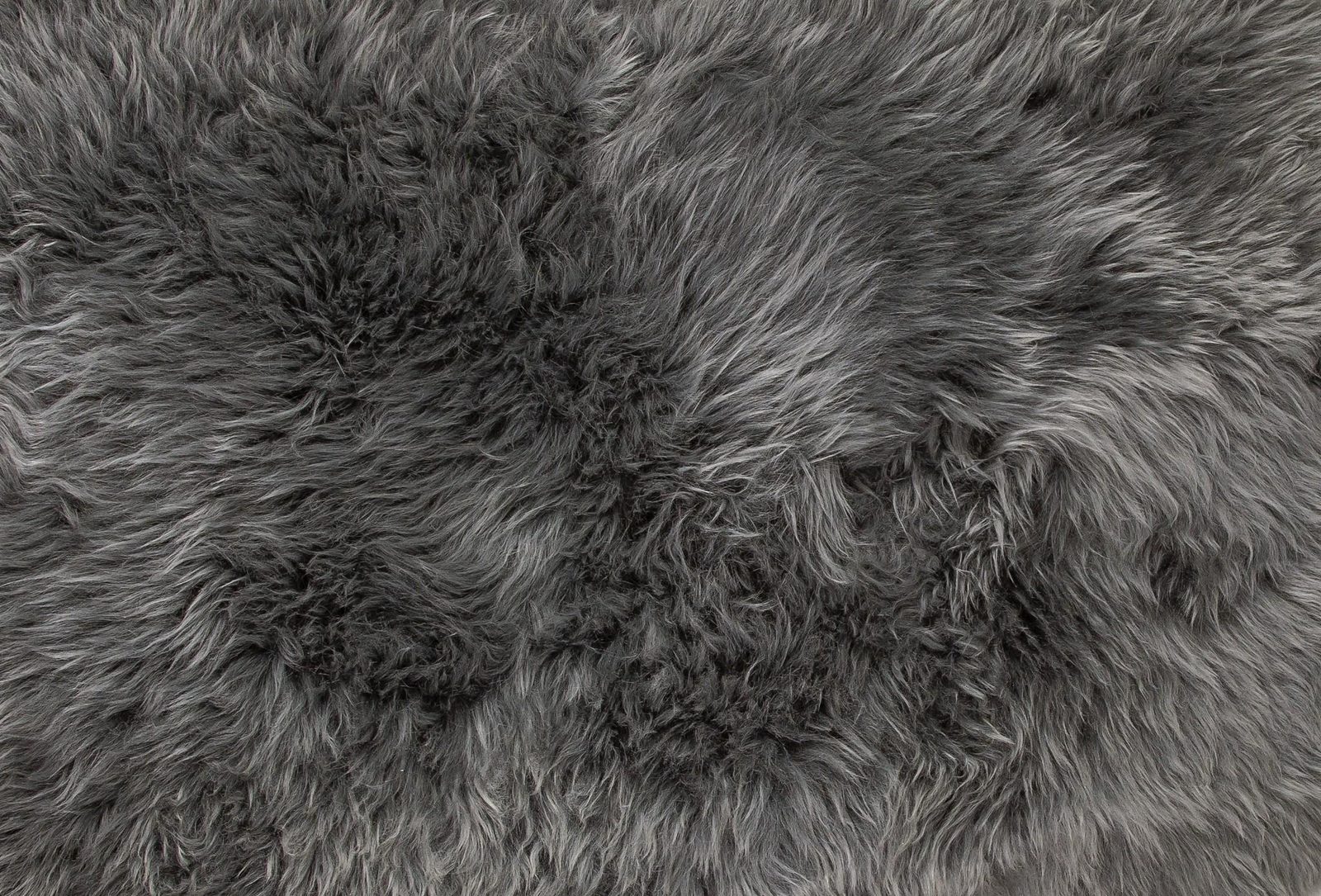 6′ Gray Genuine Sheepskin Animal Print Shag Area Rug