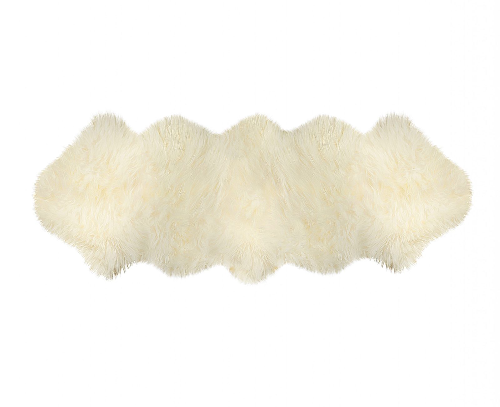 6′ Natural Genuine Sheepskin Animal Print Shag Area Rug