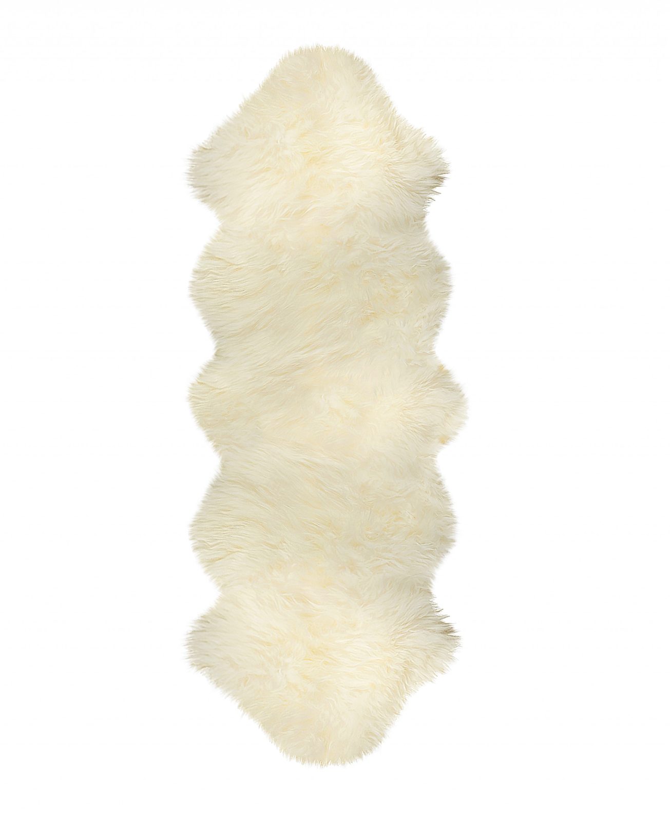 6′ Natural Genuine Sheepskin Animal Print Shag Area Rug