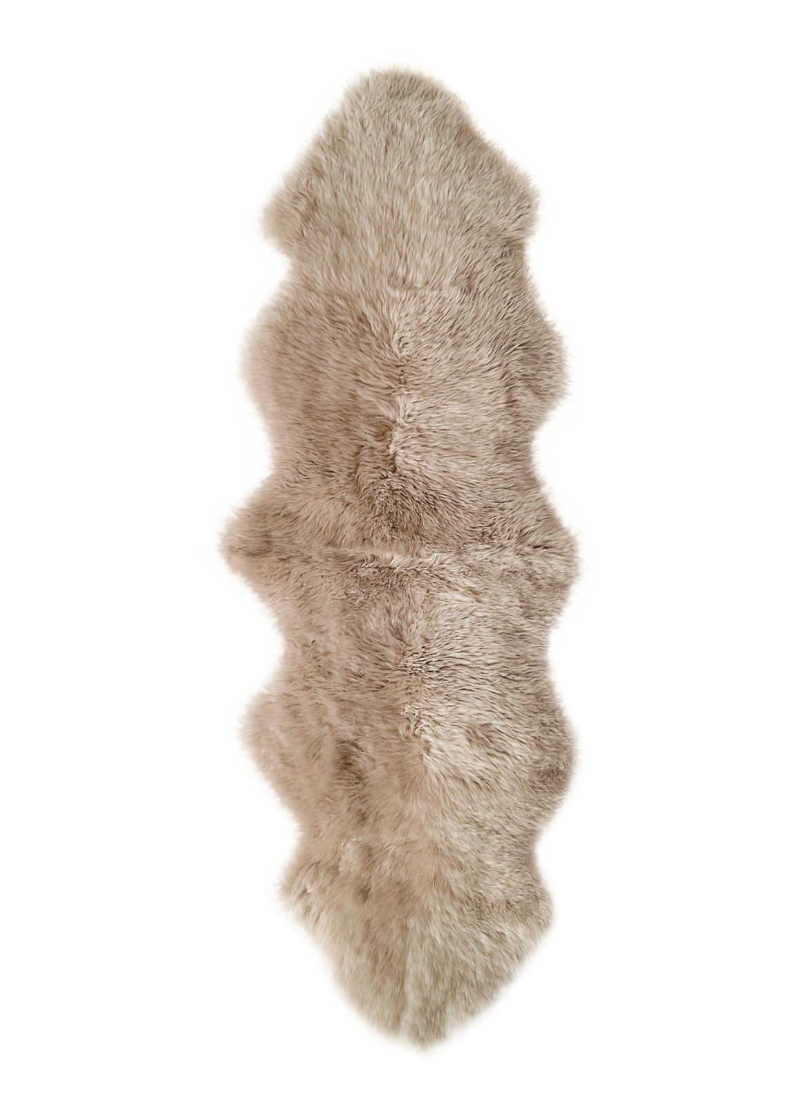 6′ Taupe Genuine Sheepskin Area Rug