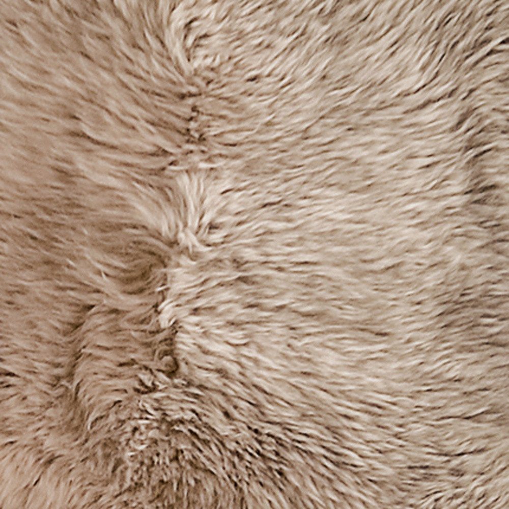 6′ Taupe Genuine Sheepskin Area Rug
