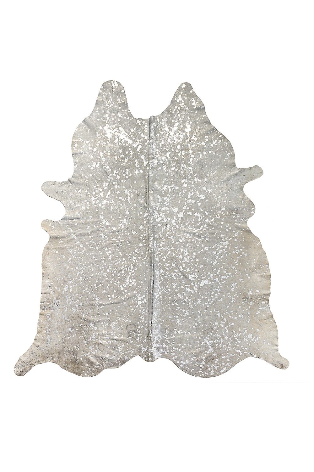 6′ X 7′ Gray Cowhide Print Area Rug