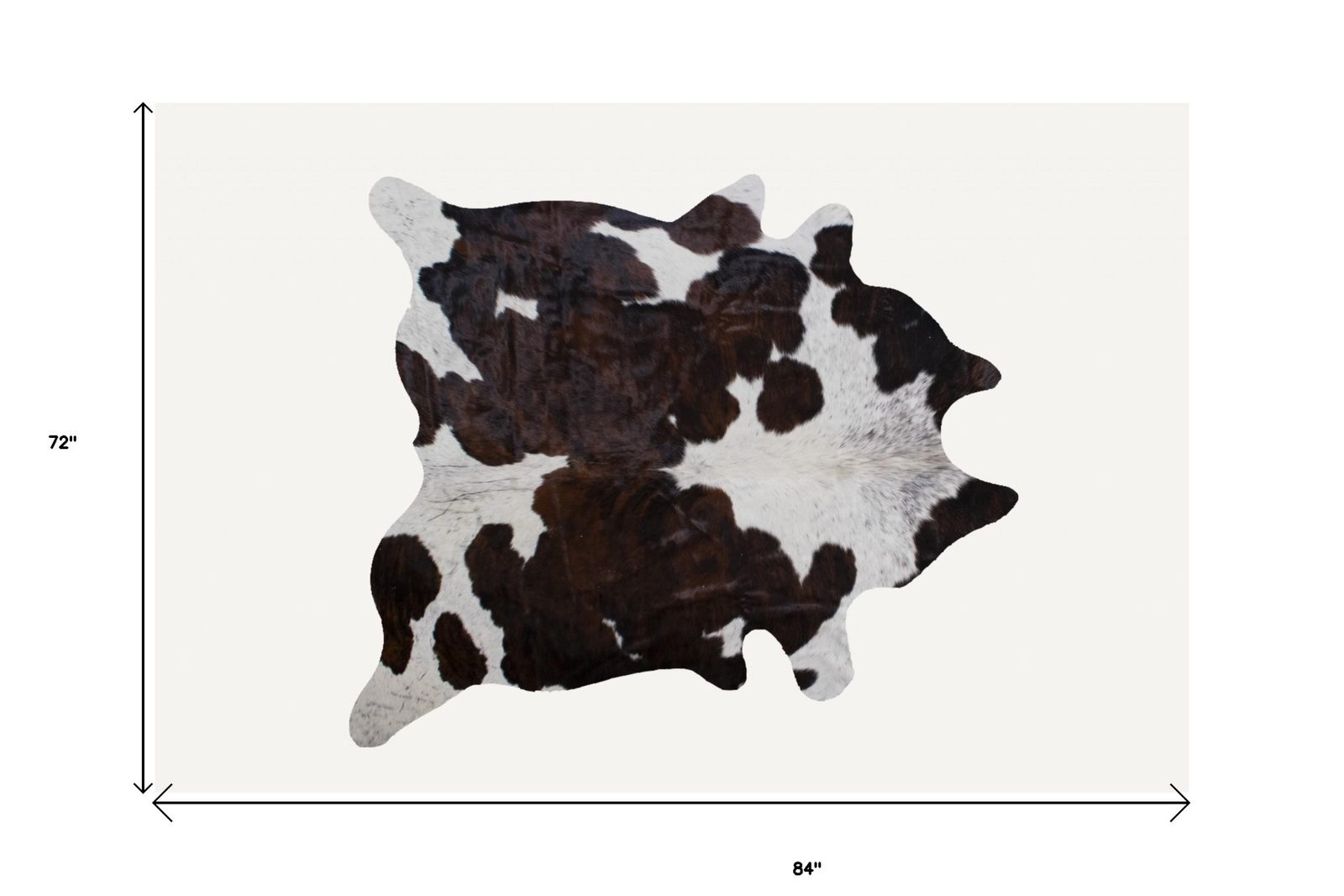 6′ X 7′ Brown And White Cowhide Area Rug II