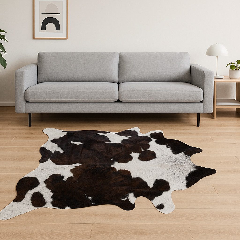 6′ X 7′ Brown And White Cowhide Area Rug II