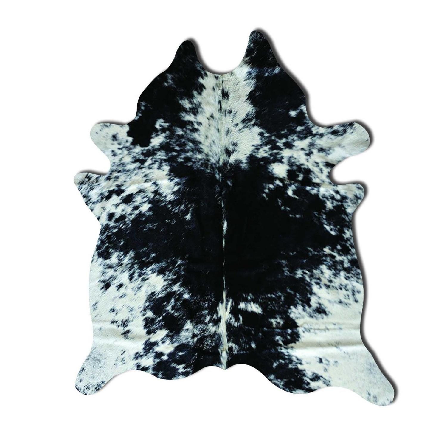 6′ X 7′ Black And White Cowhide Area Rug II