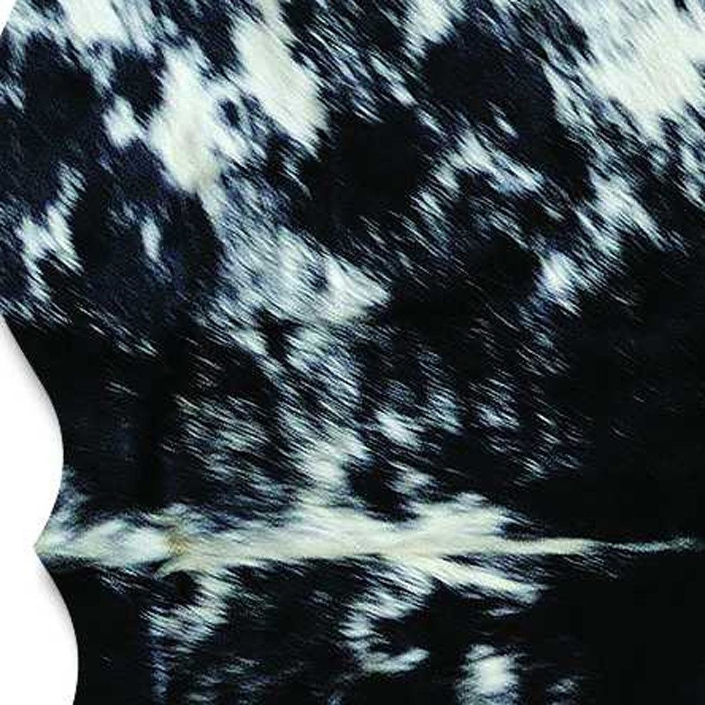 6′ X 7′ Black And White Cowhide Area Rug II