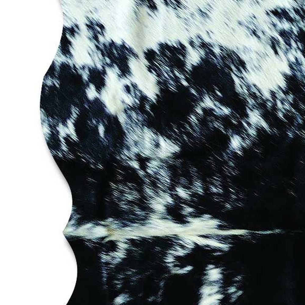 6′ X 7′ Black And White Cowhide Area Rug II
