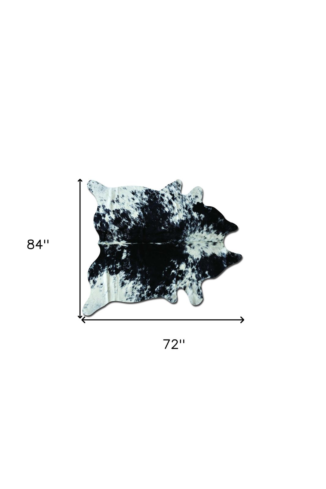 6′ X 7′ Black And White Cowhide Area Rug II