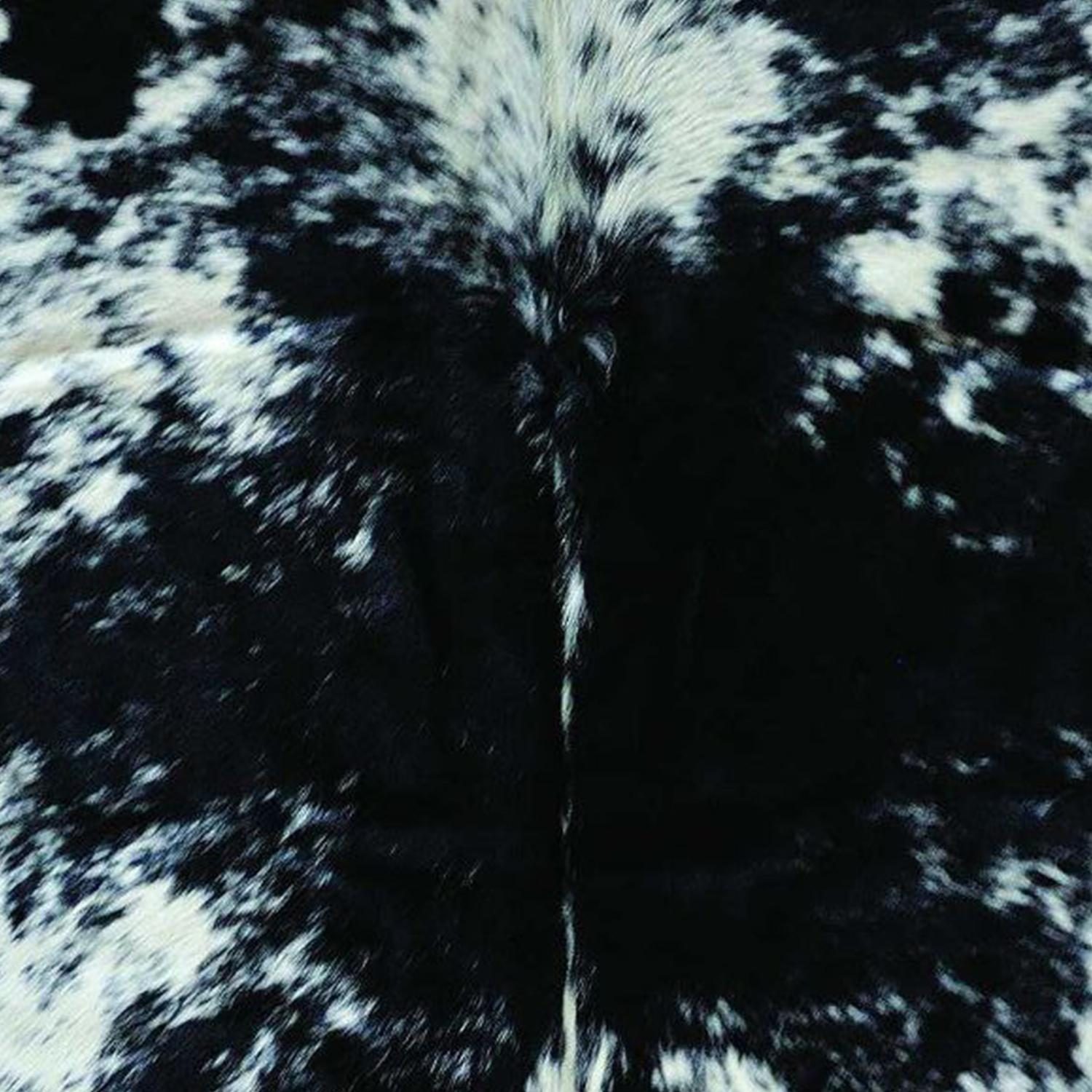 6′ X 7′ Black And White Cowhide Area Rug II