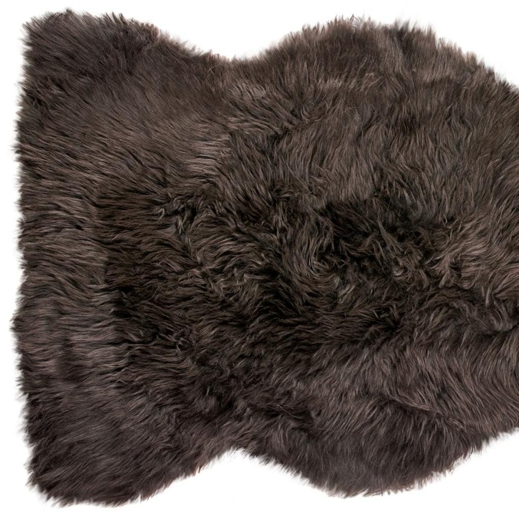 2′ X 3′ Chocolate Genuine Sheepskin Shag Area Rug