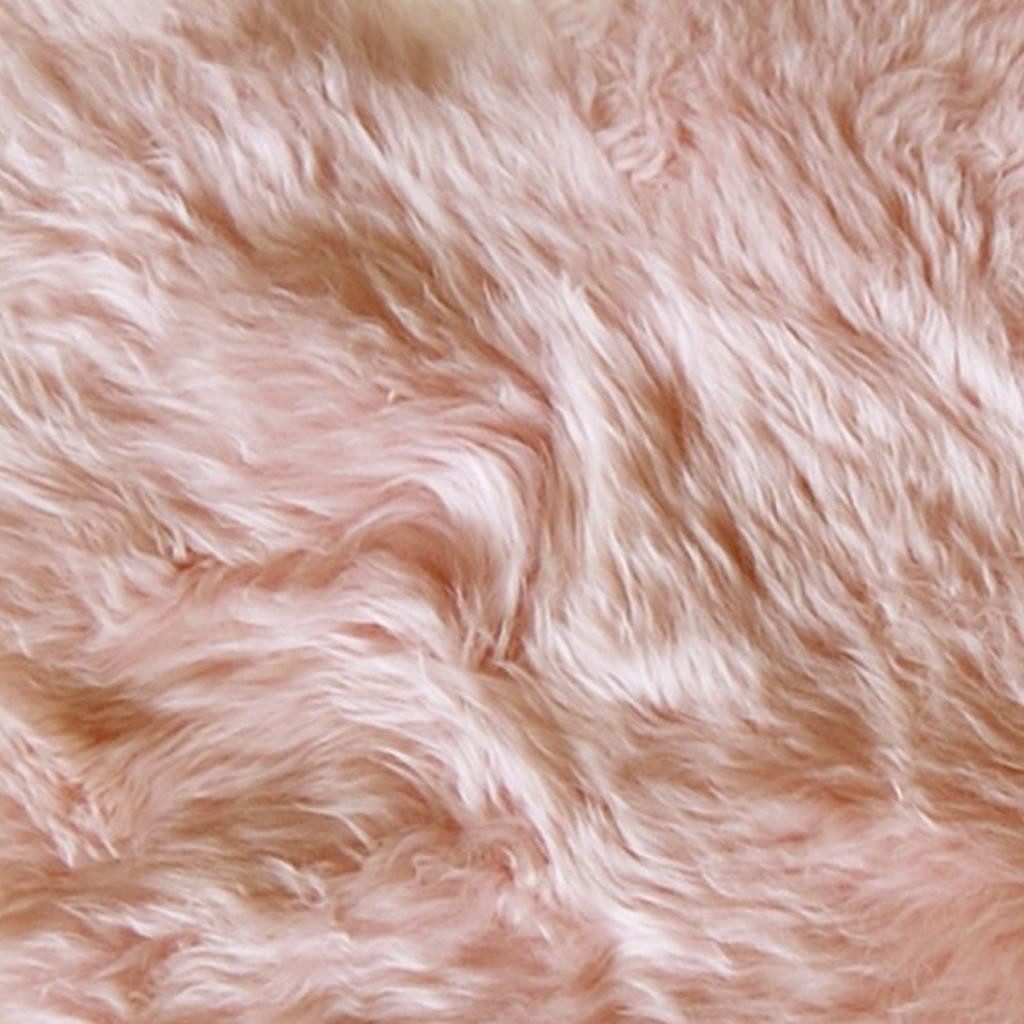 2′ X 3′ Pink Genuine Sheepskin Shag Area Rug