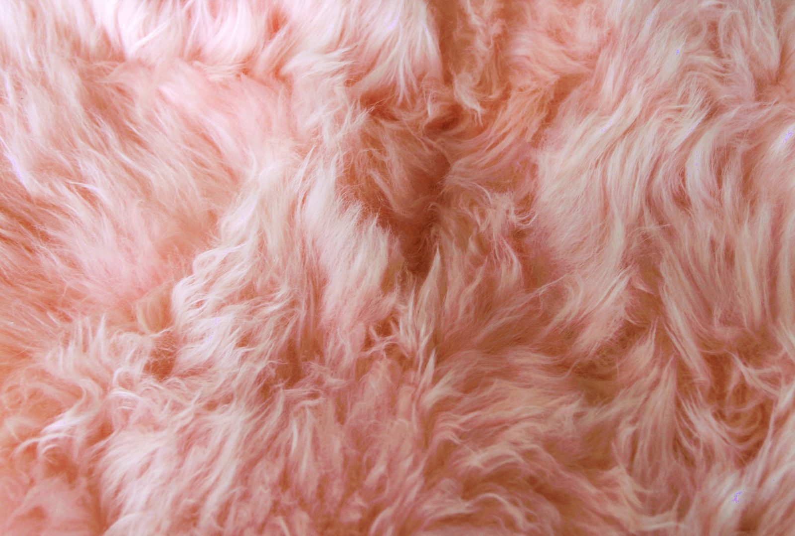 2′ X 3′ Pink Genuine Sheepskin Shag Area Rug