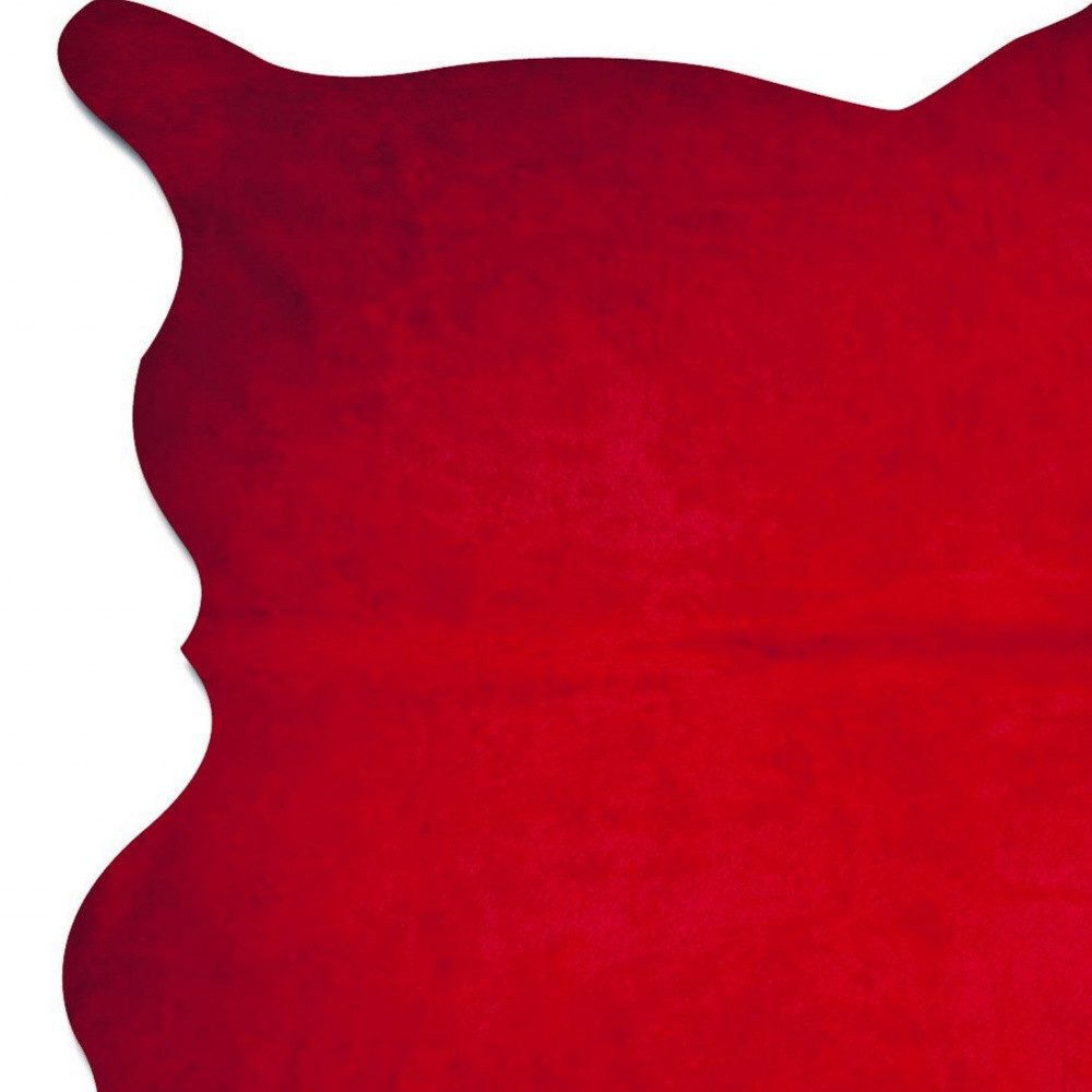 6′ X 7′ Red Cowhide Area Rug