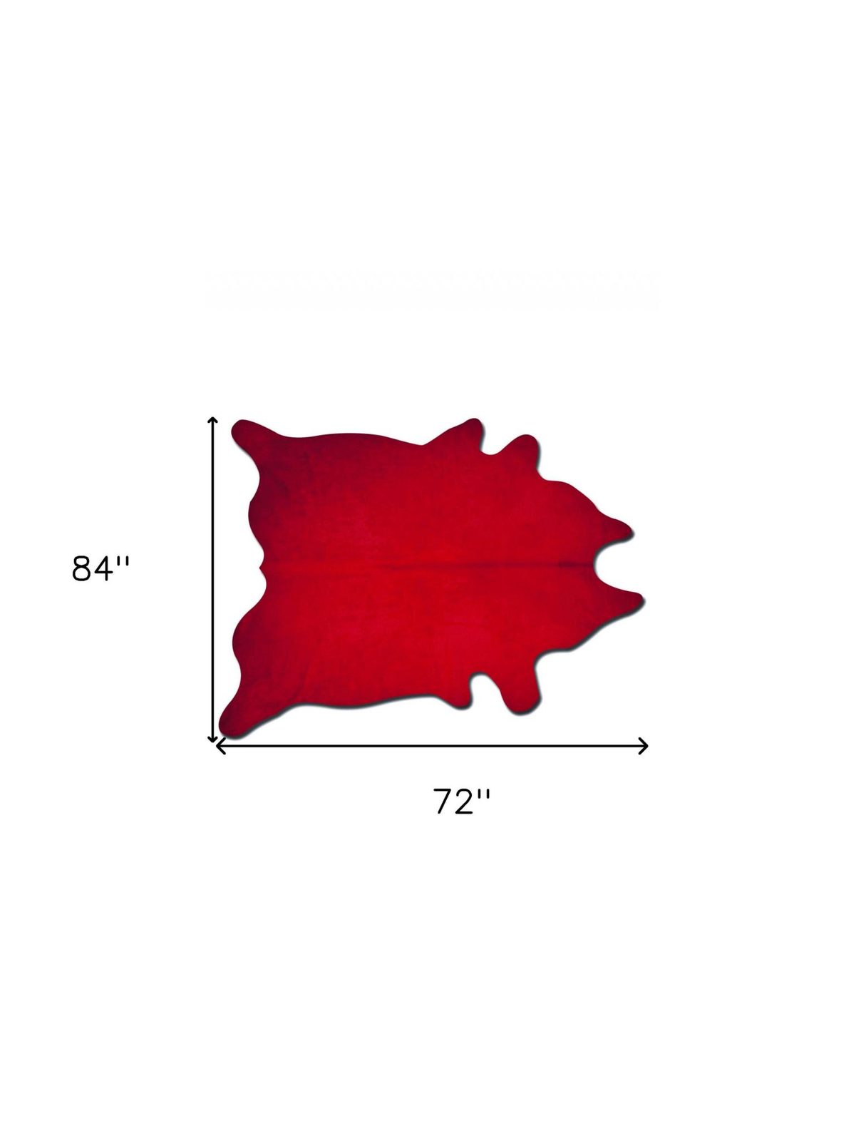 6′ X 7′ Red Cowhide Area Rug