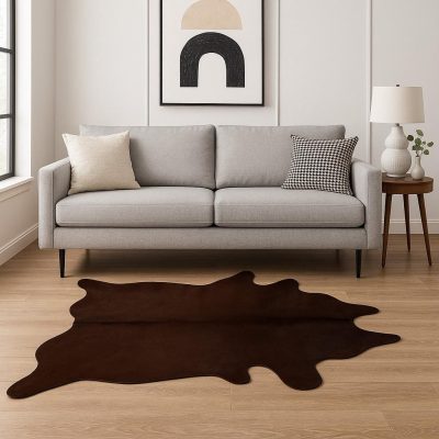6′ × 7′ Chocolate Cowhide Area Rug