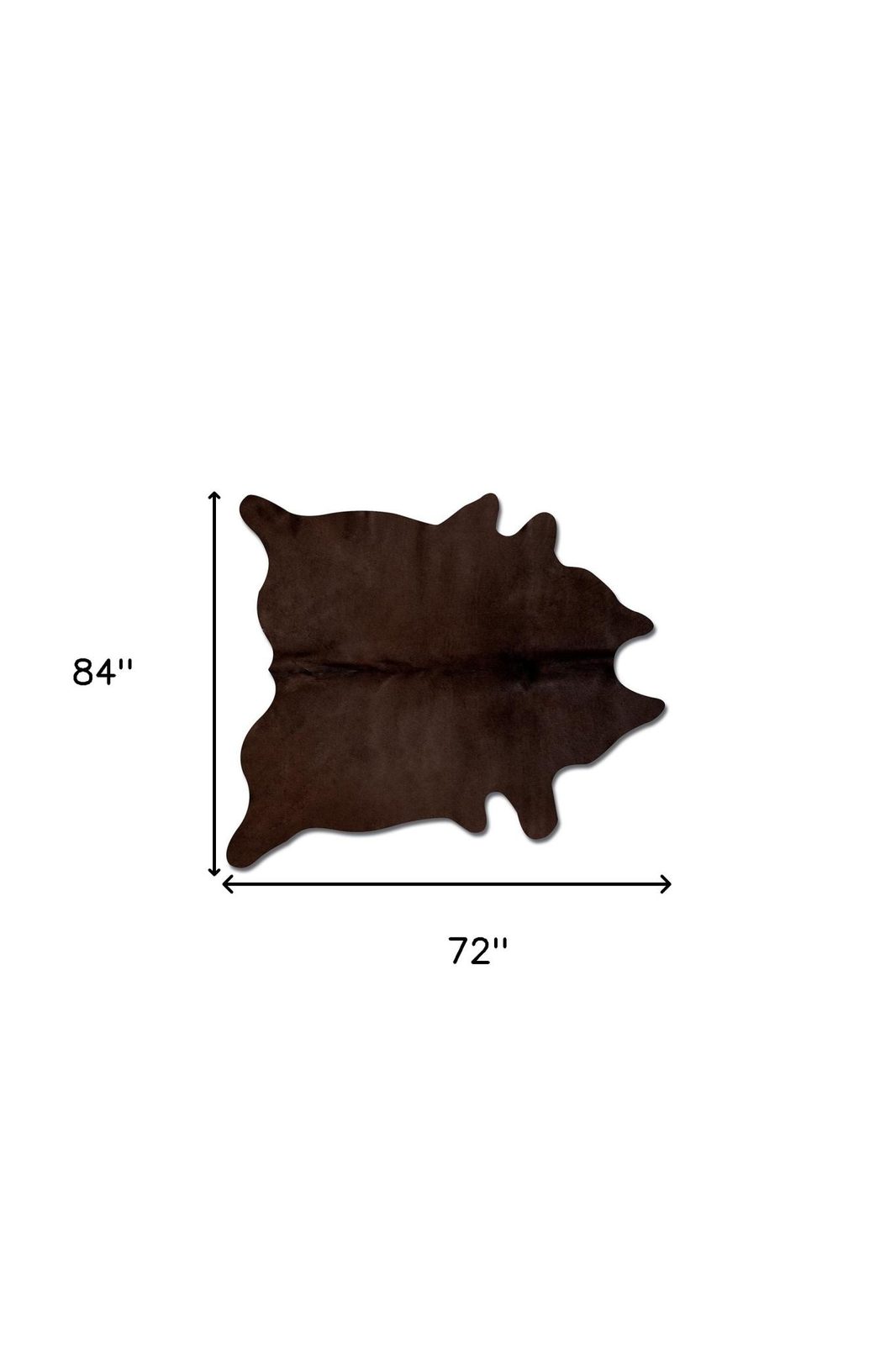 6′ X 7′ Chocolate Cowhide Area Rug