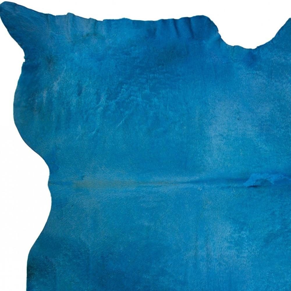 6′ X 7′ Blue Cowhide Area Rug