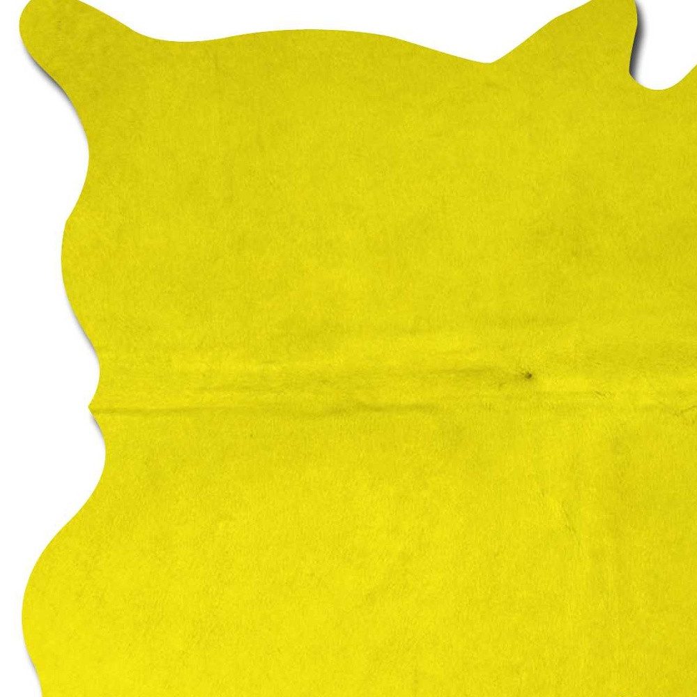 72″ X 84″ Yellow Cowhide Area Rug