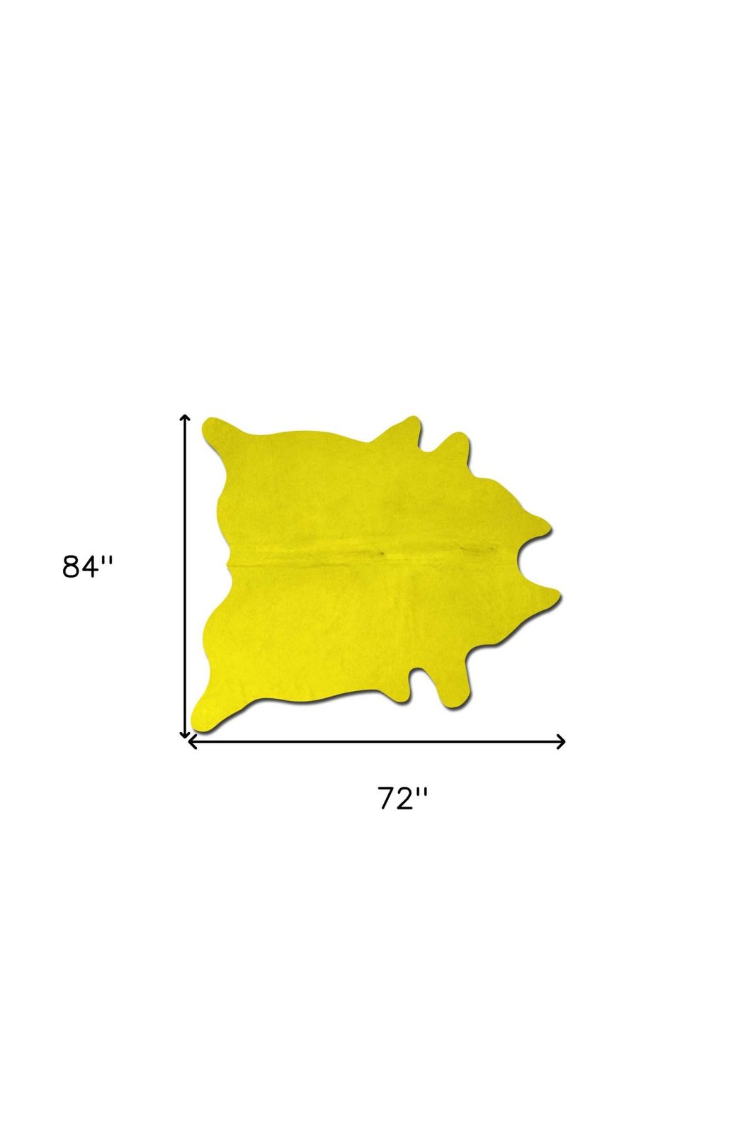 72″ X 84″ Yellow Cowhide Area Rug