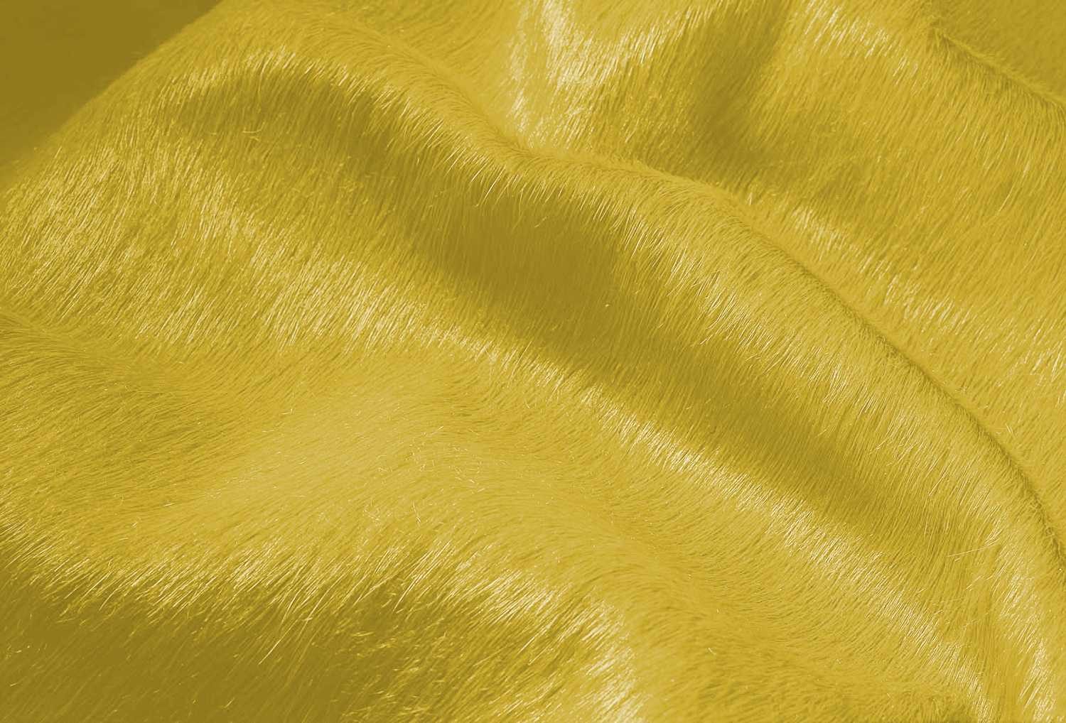 72″ X 84″ Yellow Cowhide Area Rug