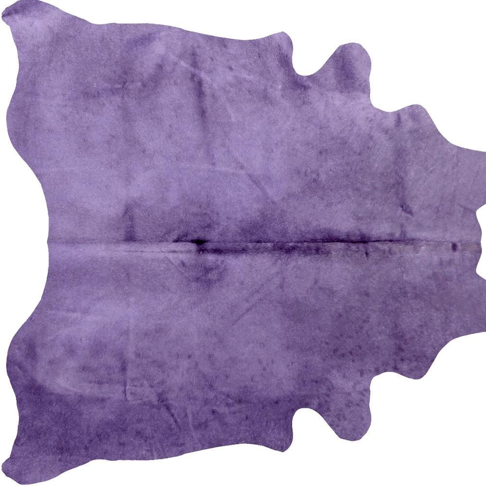 6′ X 7′ Purple Cowhide Area Rug