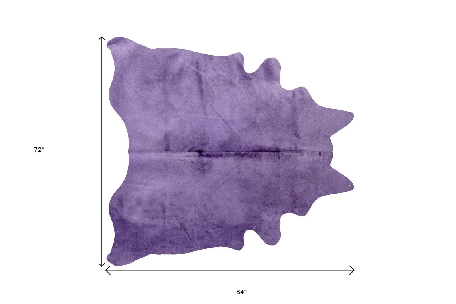 6′ X 7′ Purple Cowhide Area Rug