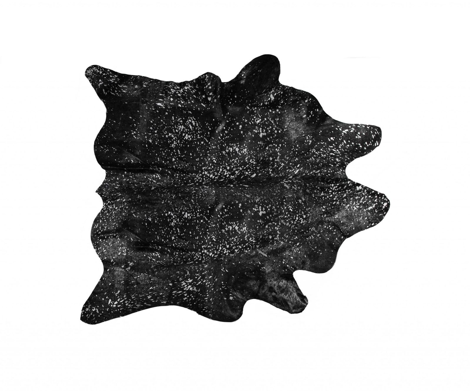 6′ X 7′ Black And Silver Cowhide Area Rug