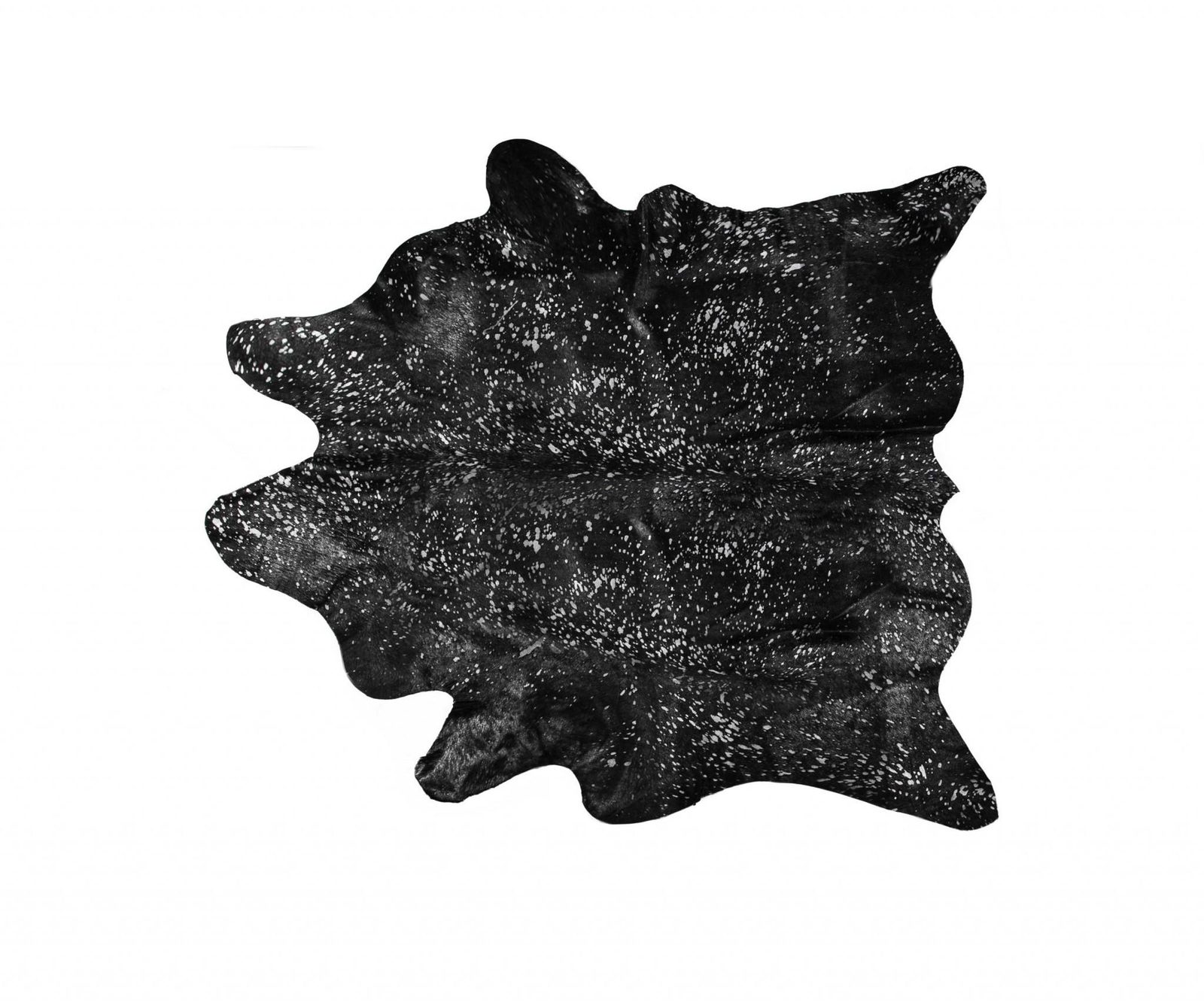 6′ X 7′ Black And Silver Cowhide Area Rug
