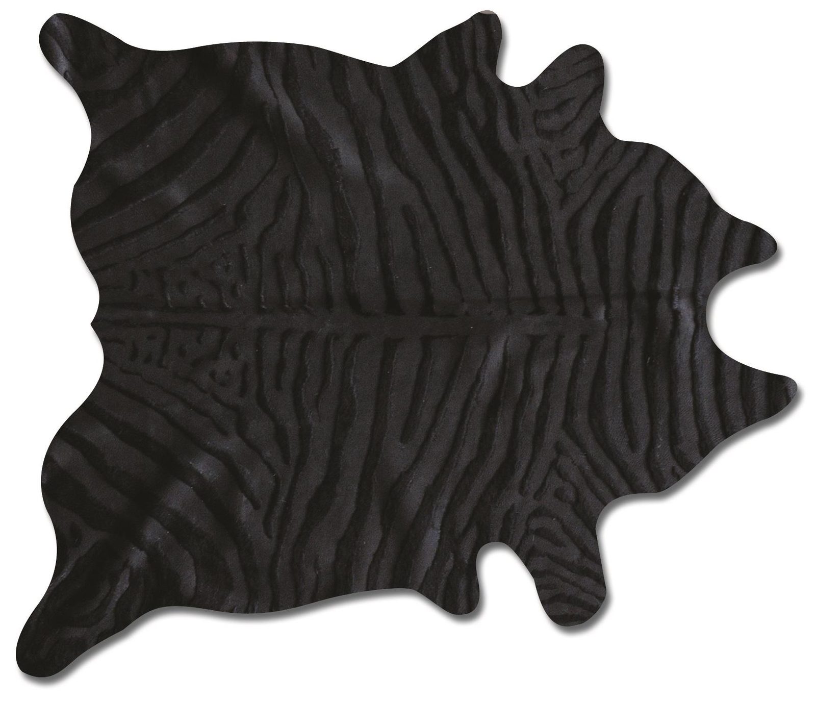 6′ X 7′ Black Cowhide Handmade Area Rug