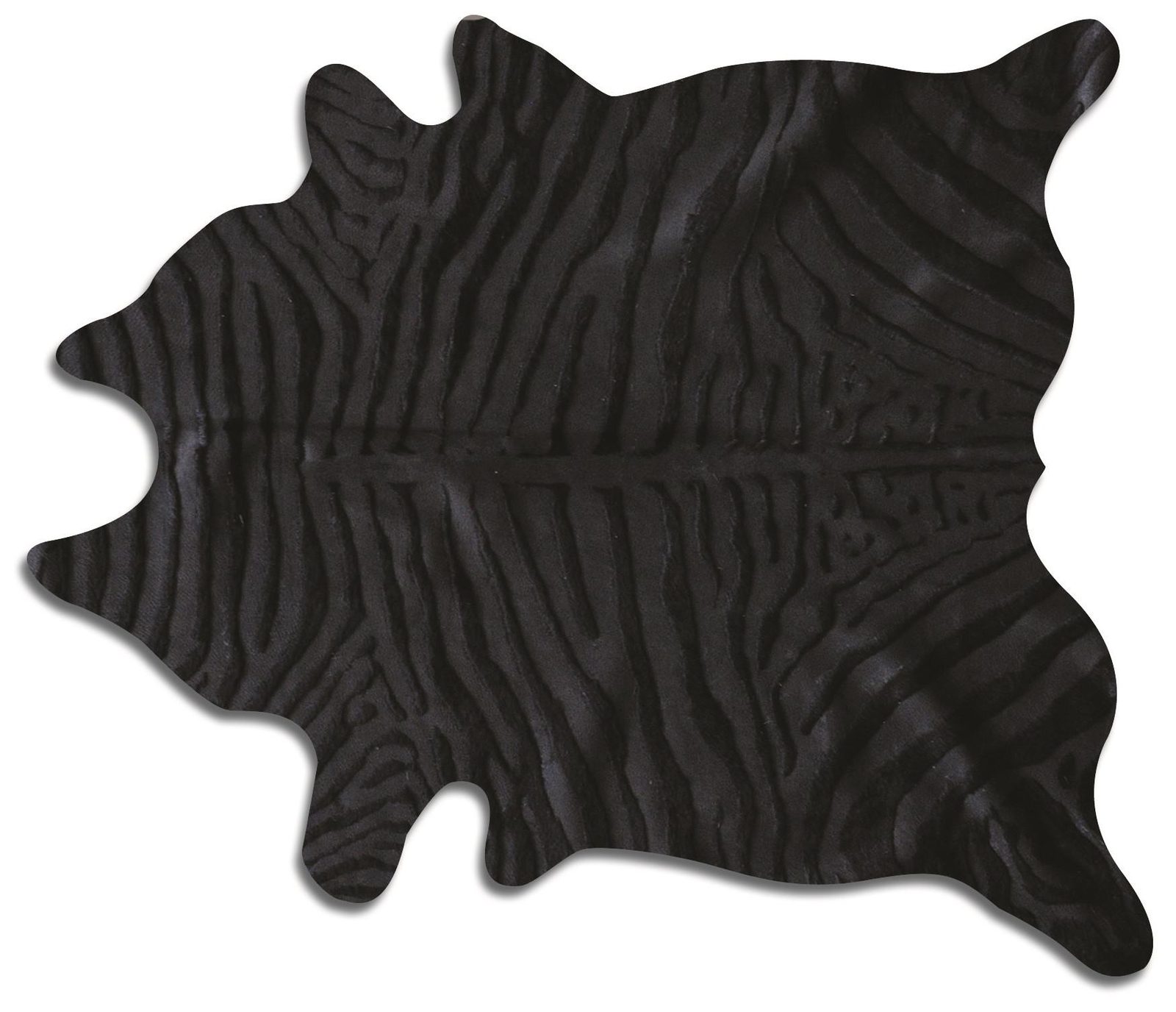 6′ X 7′ Black Cowhide Handmade Area Rug