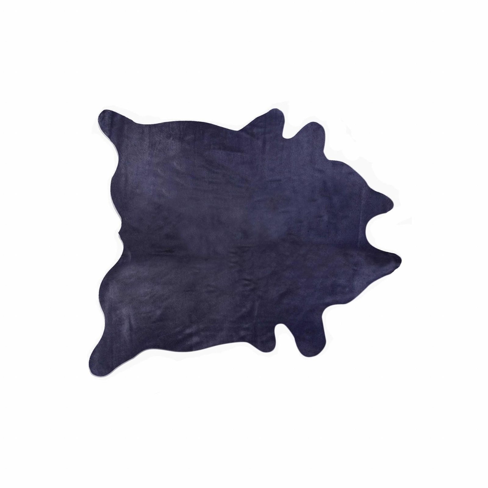 6′ X 7′ Navy Blue Cowhide Area Rug