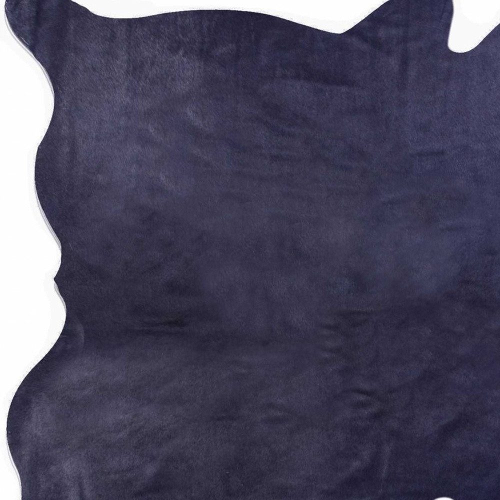6′ X 7′ Navy Blue Cowhide Area Rug