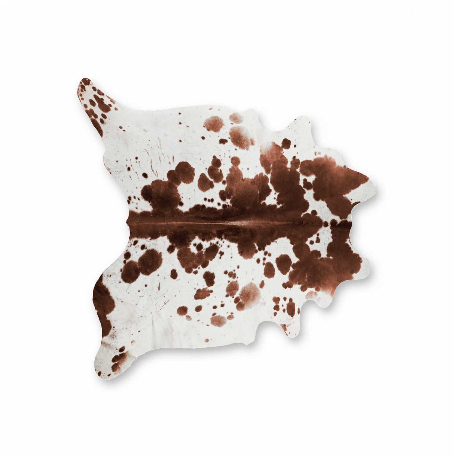 6′ X 7′ White Cowhide Print Area Rug