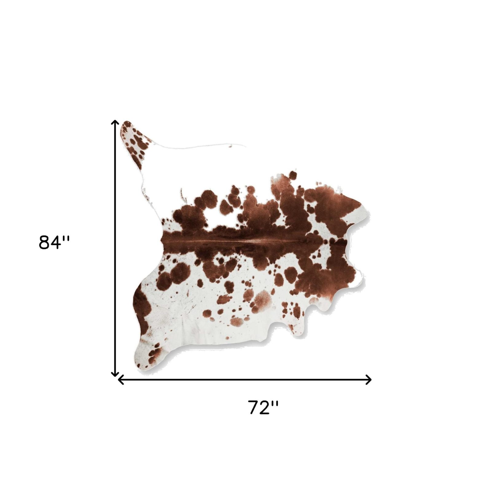 6′ X 7′ White Cowhide Print Area Rug