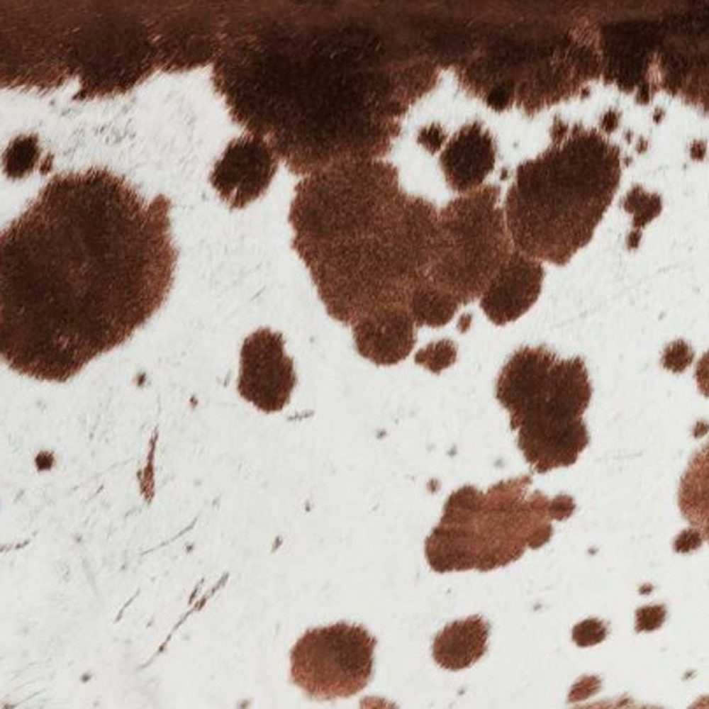 6′ X 7′ White Cowhide Print Area Rug