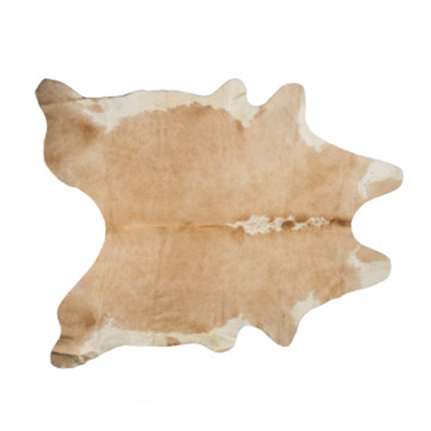 6′ X 7′ Tan And White Cowhide Print Area Rug