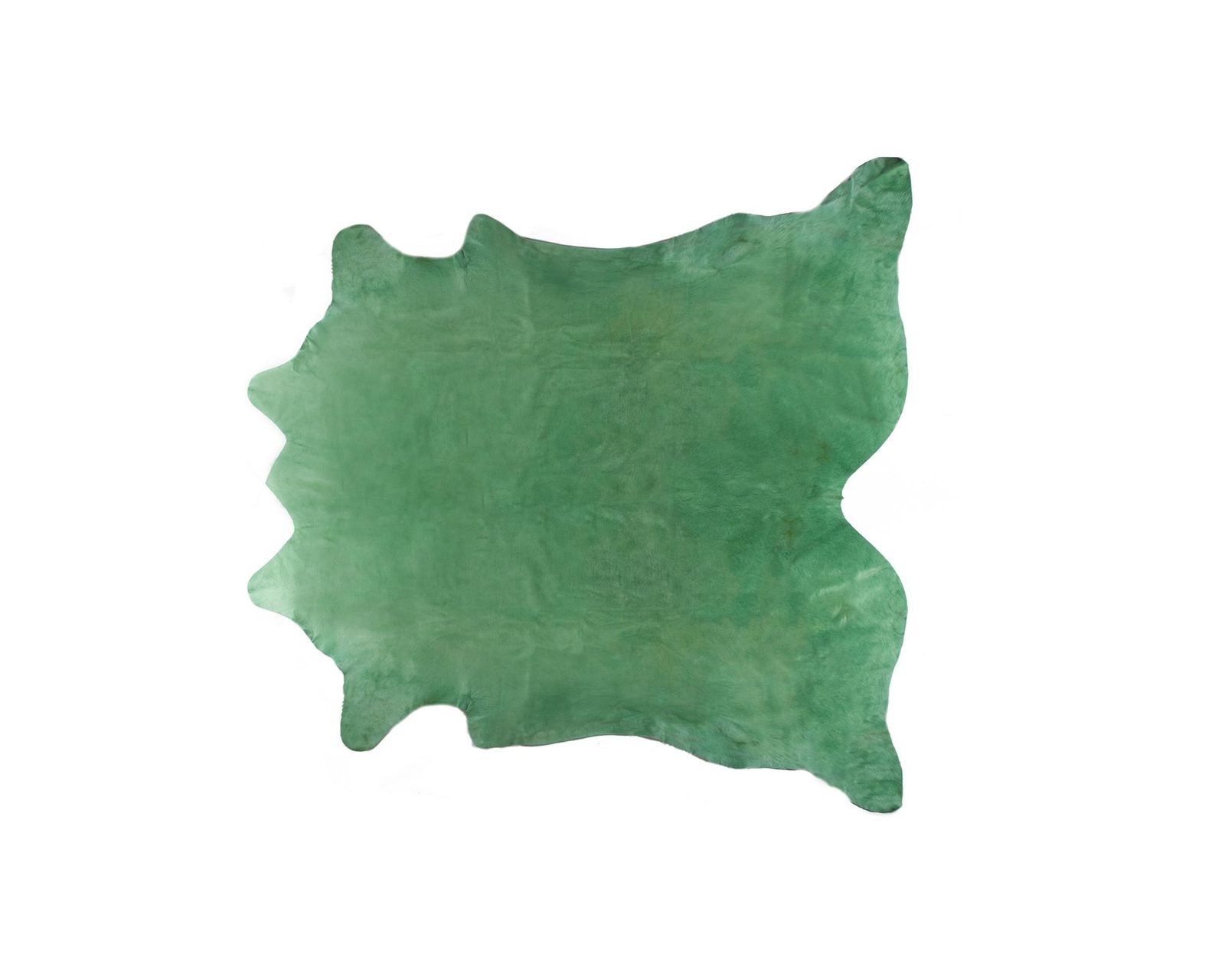 6′ X 7′ Green Cowhide Area Rug