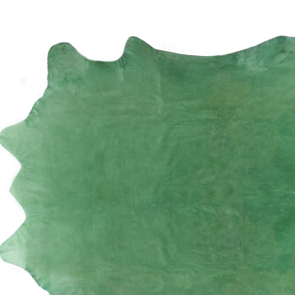 6′ X 7′ Green Cowhide Area Rug