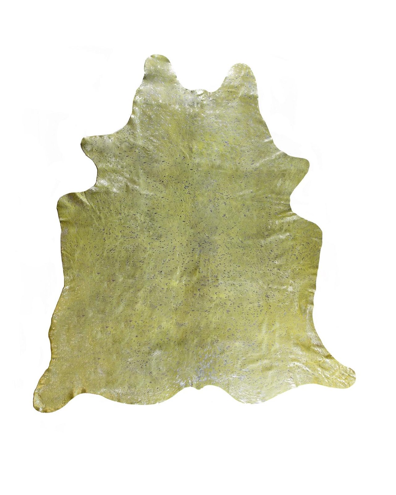 6′ X 7′ Lime Green Cowhide Print Area Rug