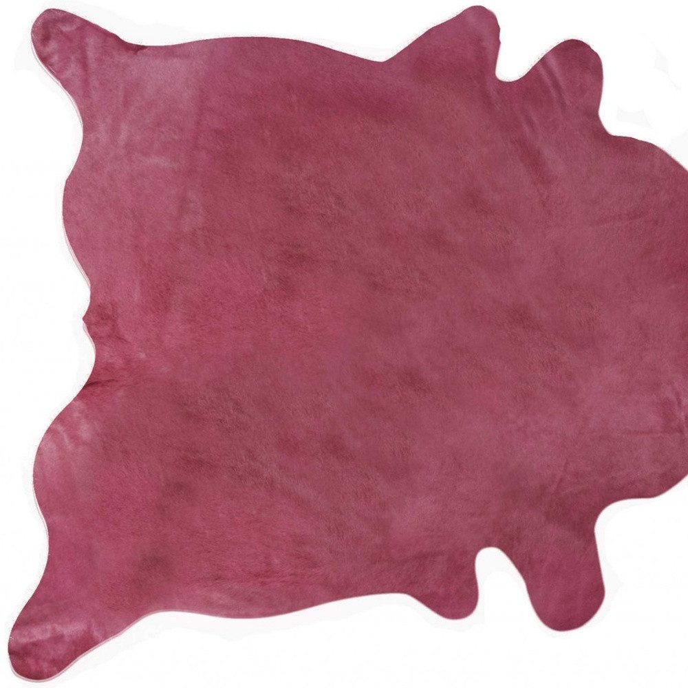 5′ X 7′ Fuchsia Cowhide Area Rug