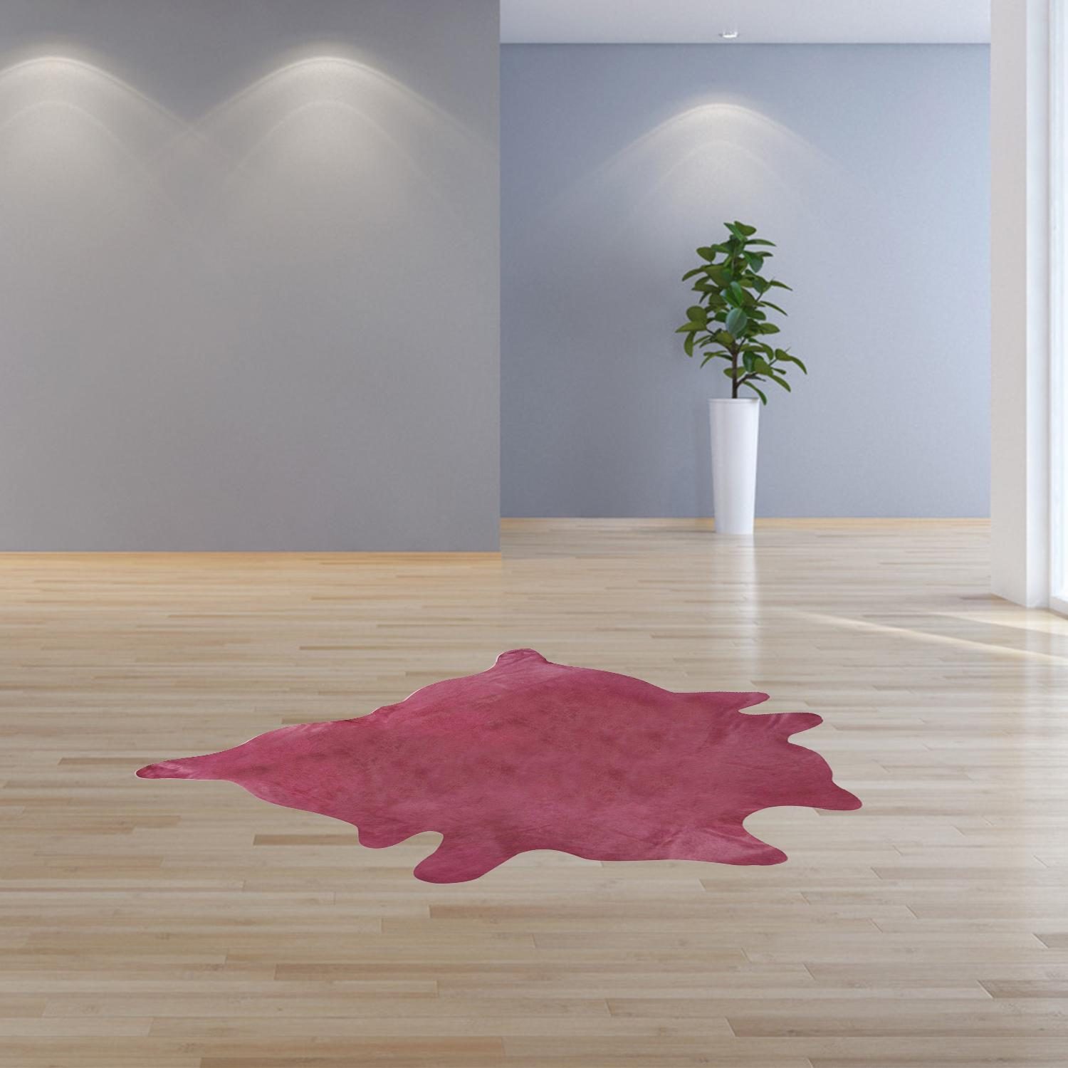 5′ X 7′ Fuchsia Cowhide Area Rug