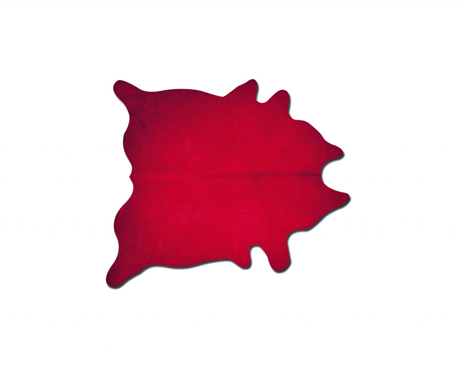5′ X 7′ Red Cowhide Area Rug