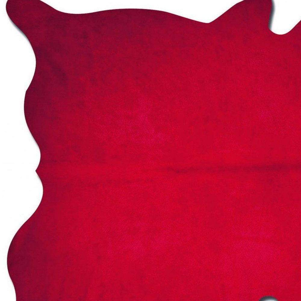 5′ X 7′ Red Cowhide Area Rug