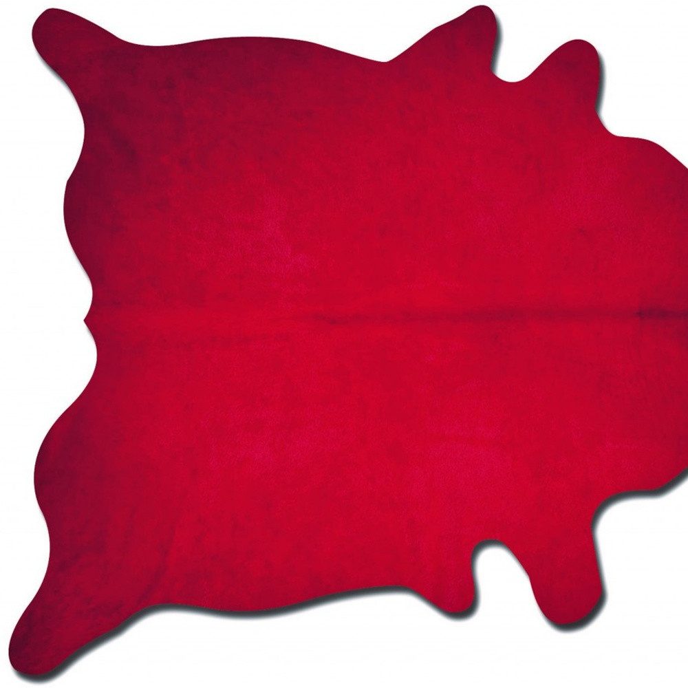 5′ X 7′ Red Cowhide Area Rug