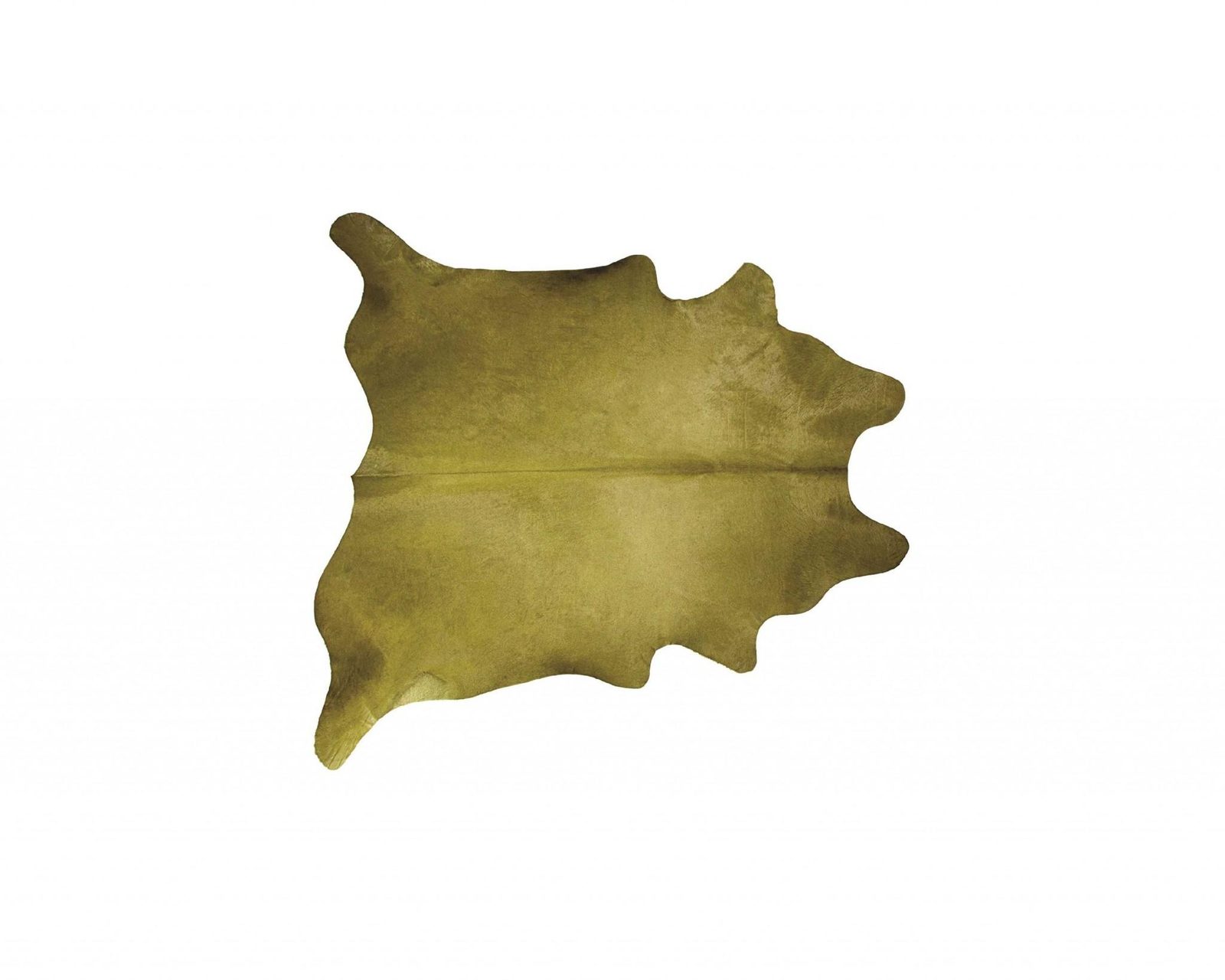 5′ X 7′ Lime Green Cowhide Area Rug