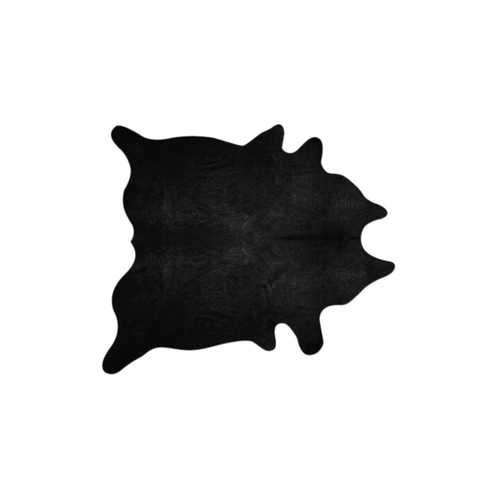 5′ X 7′ Black Cowhide Area Rug