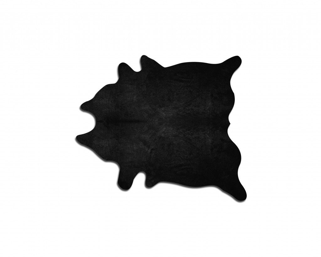 5′ X 7′ Black Cowhide Area Rug