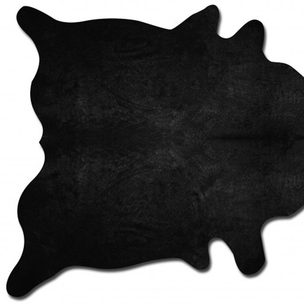 5′ X 7′ Black Cowhide Area Rug